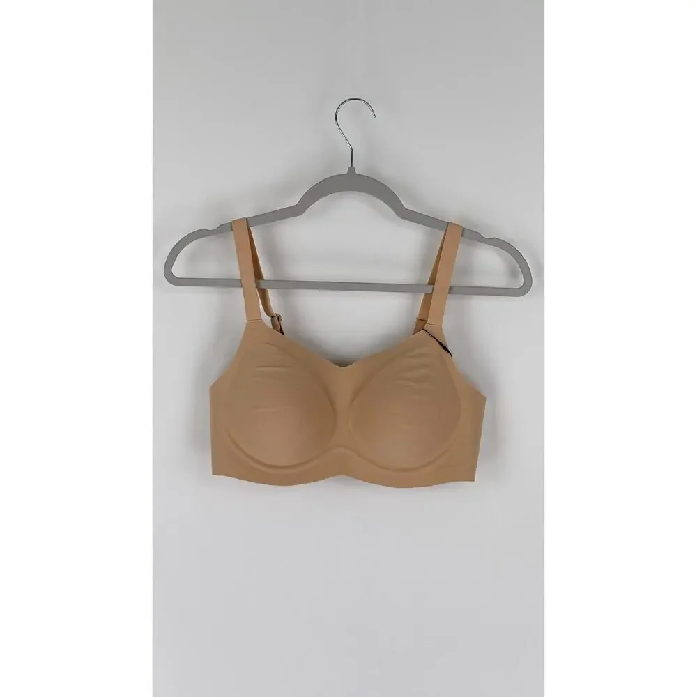 Knix Revolution Full Coverage Bra Warm Sand Womens Size M+ Medium+ New Wireless - Picture 3 of 12
